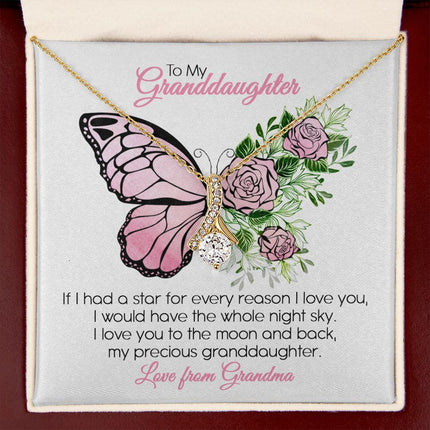 Granddaughter Grandma - My Precious Granddaughter - Alluring Beauty Necklace - Charming Present