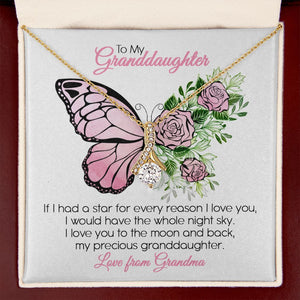 Granddaughter Grandma - My Precious Granddaughter - Alluring Beauty Necklace