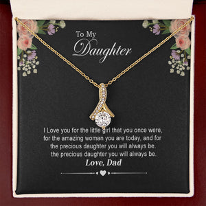 Daughter - Dad - I Love You For The Little Girl - Alluring Beauty Necklace