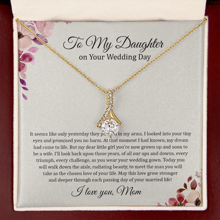 Daughter Mom - On Daughter's Wedding Day - Alluring Beauty Necklace - Charming Present