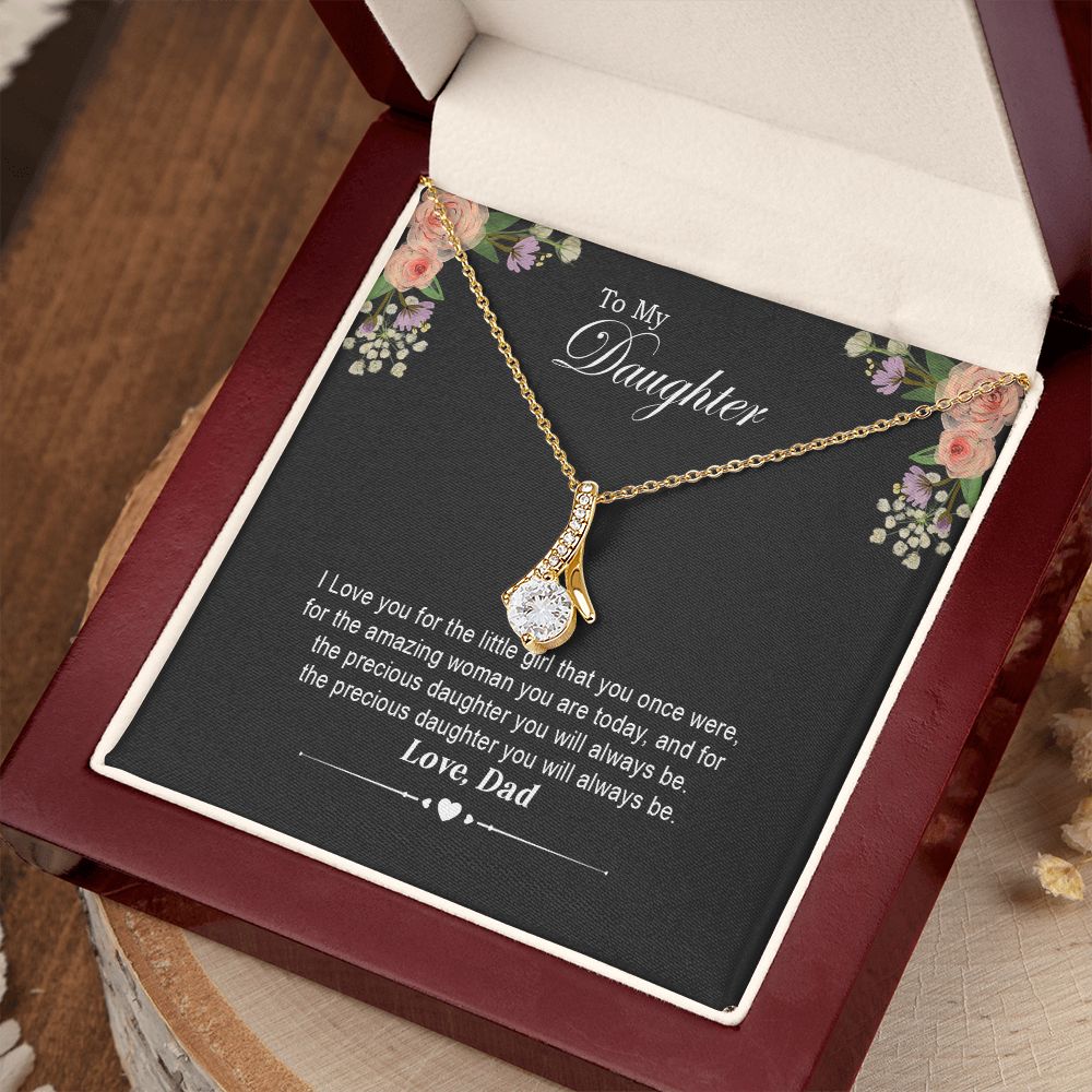 Daughter - Dad - I Love You For The Little Girl - Alluring Beauty Necklace