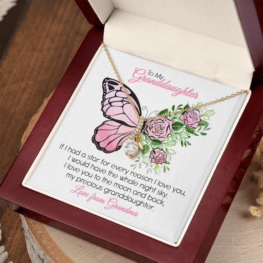 Granddaughter Grandma - My Precious Granddaughter - Alluring Beauty Necklace