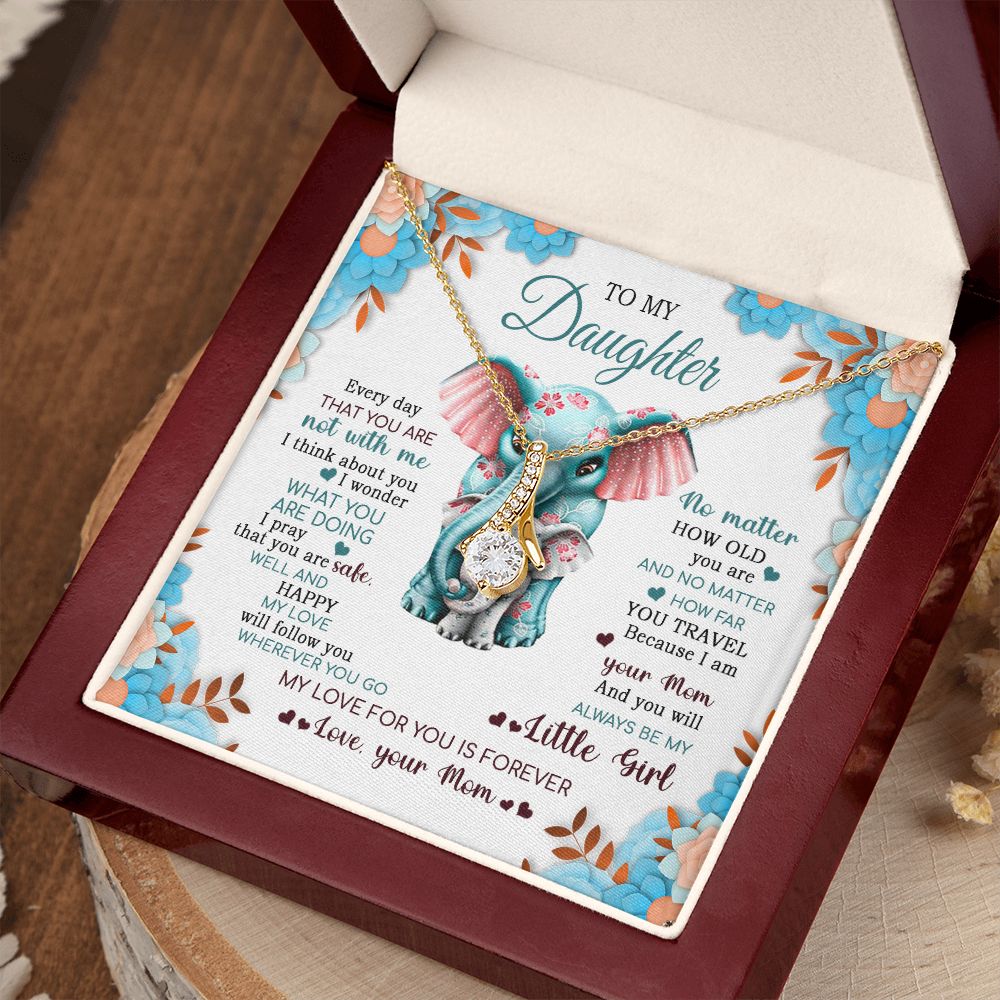 Daughter - Mom - Safe Well And Happy - Alluring Beauty Necklace