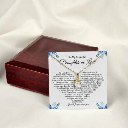 Daughter In Law - I Will Forever Love You - Alluring Beauty Necklace - Charming Present