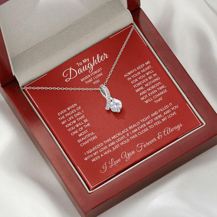 Daughter - I Love You Forever And Always - Alluring Beauty Necklace - Charming Present