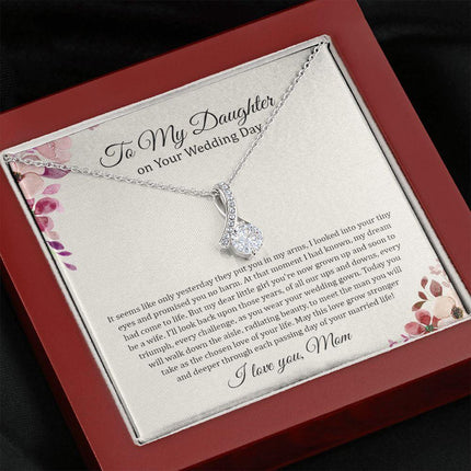 Daughter Mom - On Daughter's Wedding Day - Alluring Beauty Necklace - Charming Present