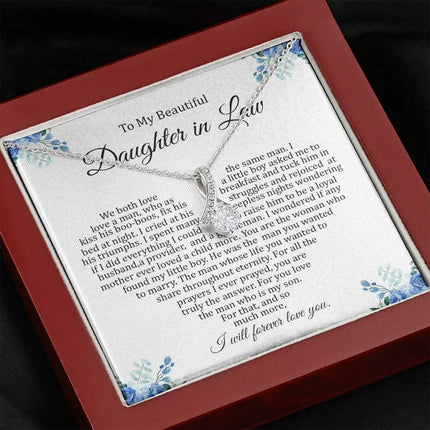 Daughter In Law - I Will Forever Love You - Alluring Beauty Necklace - Charming Present