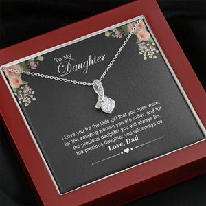 Daughter - Dad - I Love You For The Little Girl - Alluring Beauty Necklace