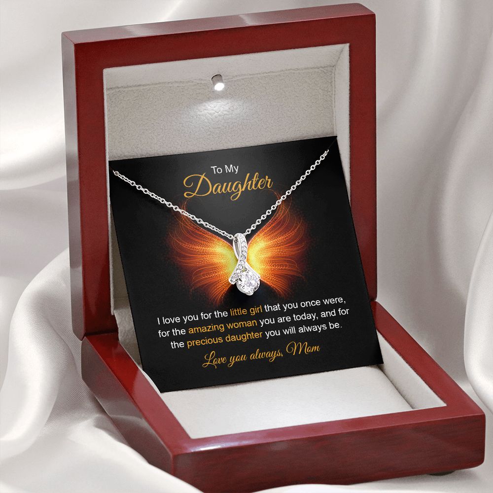 Daughter - Mom - I Love You For The Little Girl - Alluring Beauty Necklace