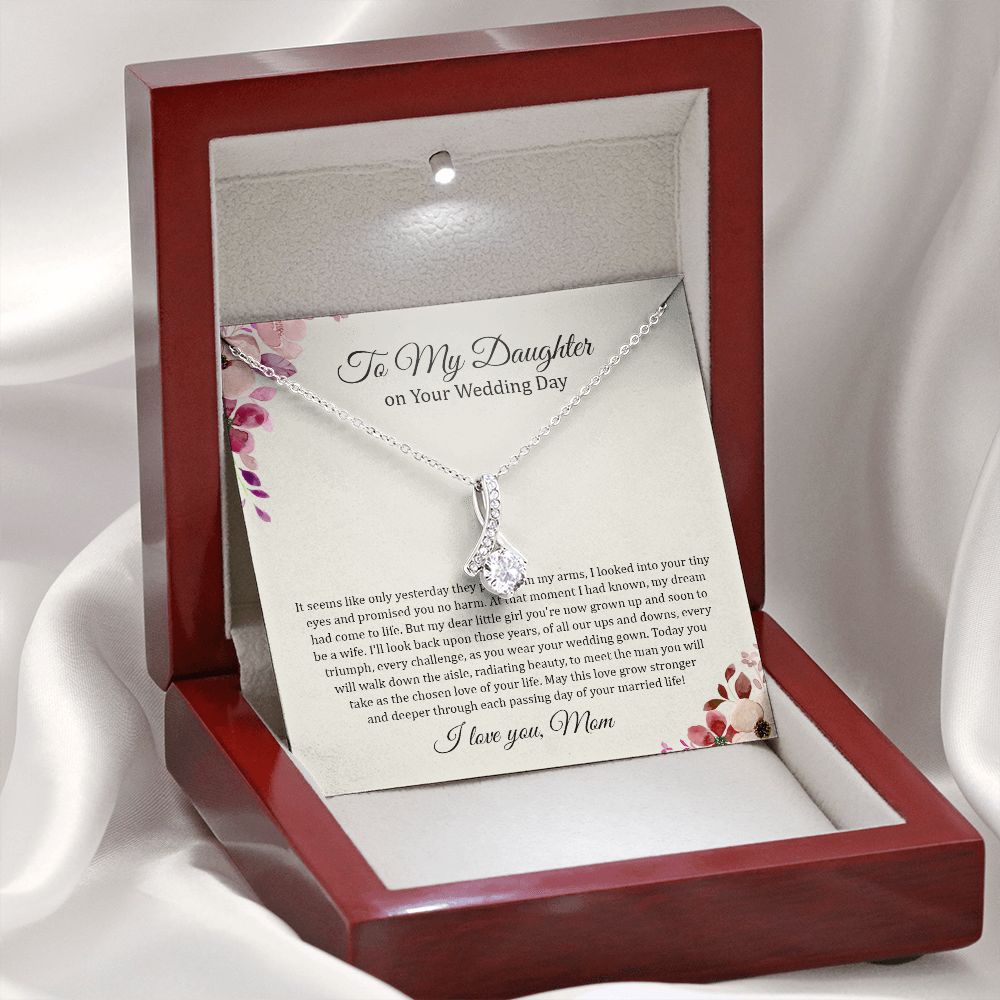 Daughter Mom - On Daughter's Wedding Day - Alluring Beauty Necklace