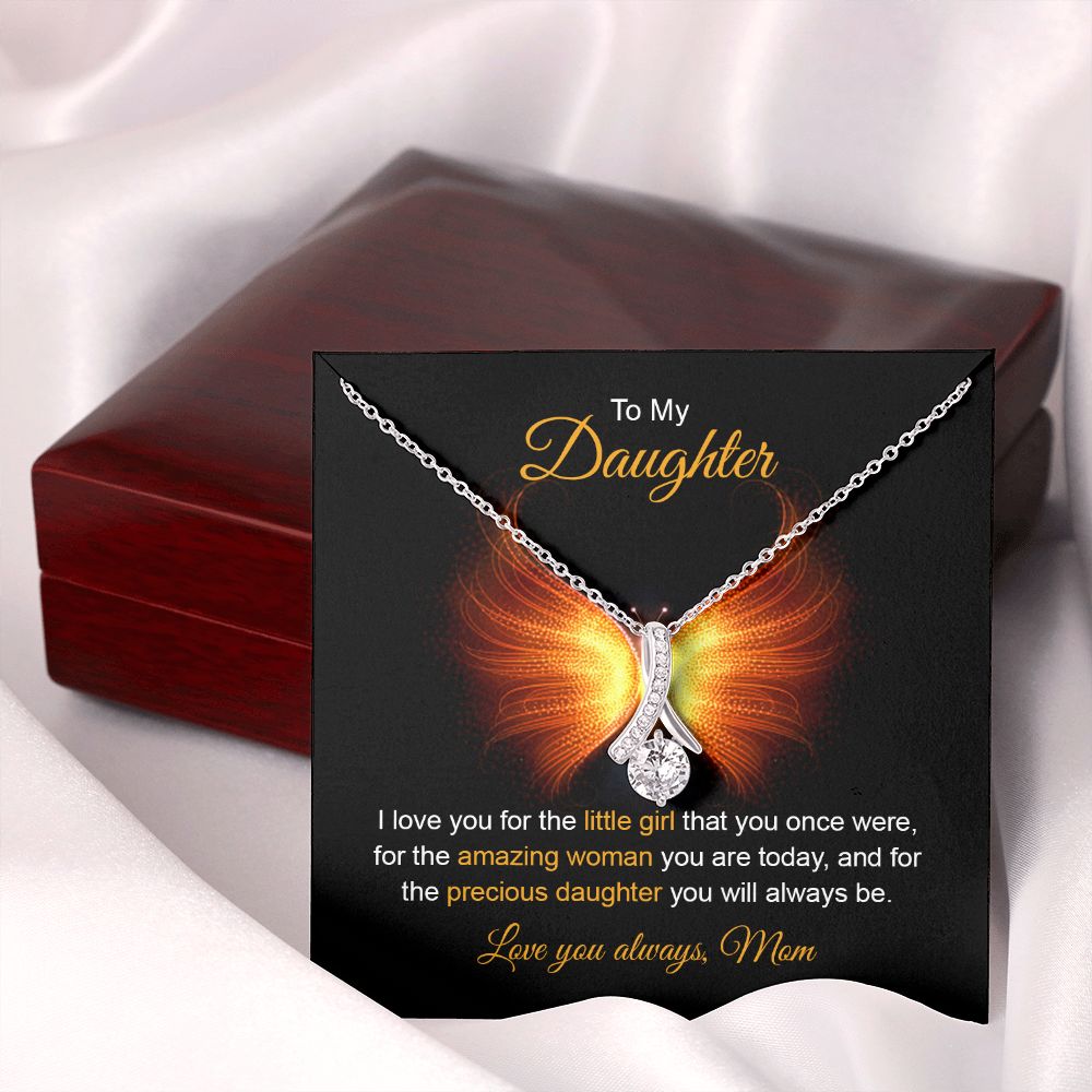 Daughter - Mom - I Love You For The Little Girl - Alluring Beauty Necklace