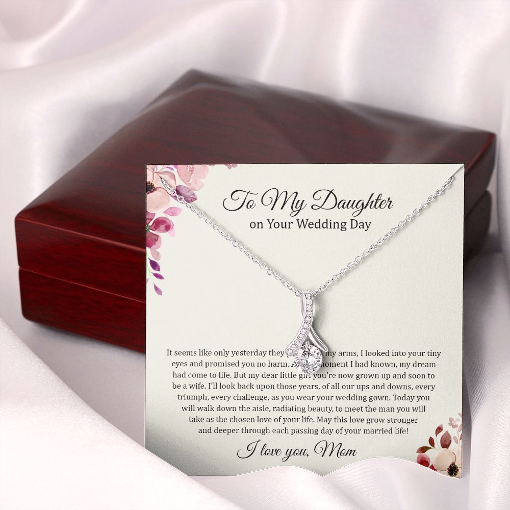 Daughter Mom - On Daughter's Wedding Day - Alluring Beauty Necklace