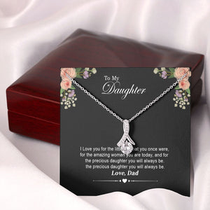 Daughter - Dad - I Love You For The Little Girl - Alluring Beauty Necklace