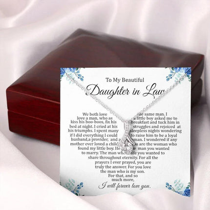 Daughter In Law - I Will Forever Love You - Alluring Beauty Necklace - Charming Present