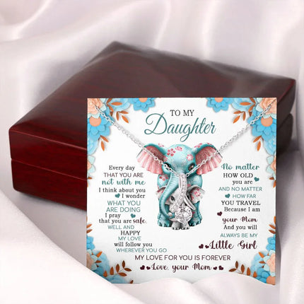 Daughter - Mom - Safe Well And Happy - Alluring Beauty Necklace - Charming Present