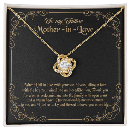 Future Mother In Law - Thank You For Always Welcoming Me - Love Knot Necklace - Charming Present