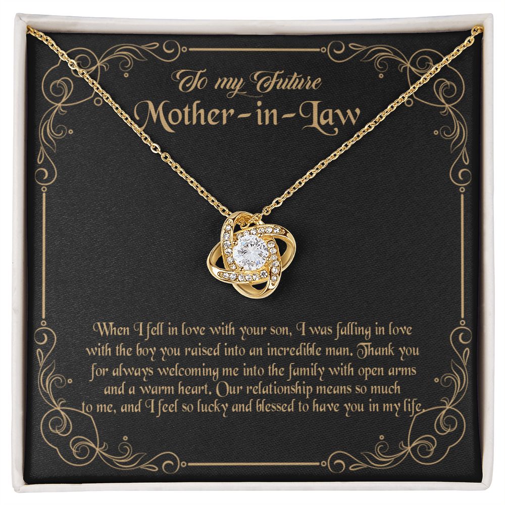 Future Mother In Law - Thank You For Always Welcoming Me - Love Knot Necklace