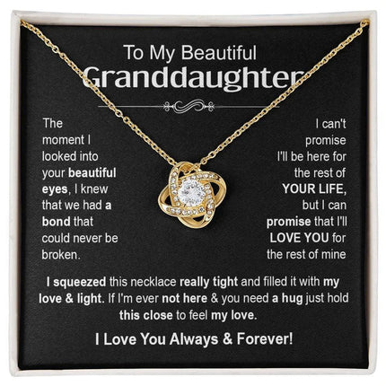 Granddaughter - I Love You Always & Forever - Love Knot Necklace - Charming Present