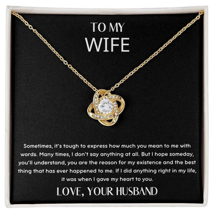 Husband Wife - How Much You Mean To Me - Love Knot Necklace - Charming Present