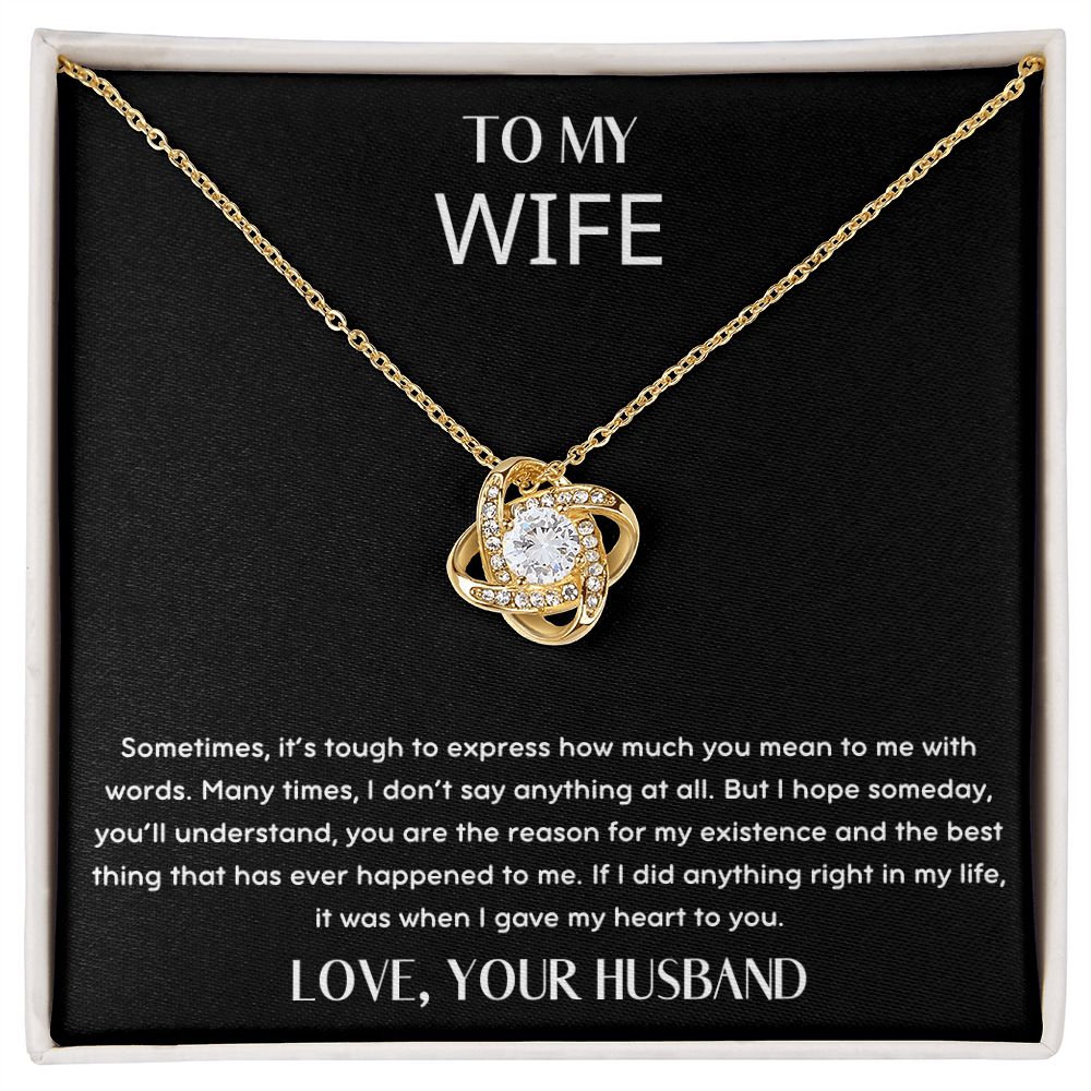 Husband Wife - How Much You Mean To Me - Love Knot Necklace