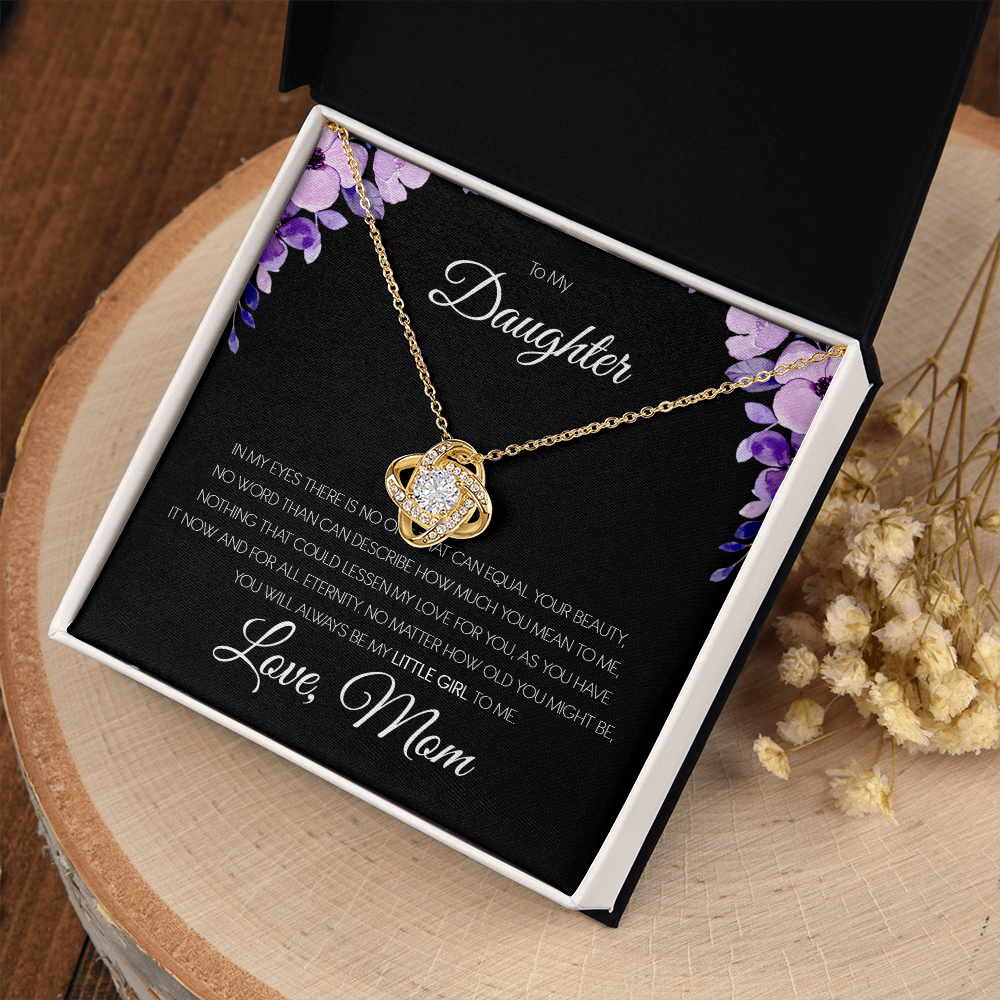 To My Daughter - You'll Always Be My Little Girl - Love Knot Necklace SO151T