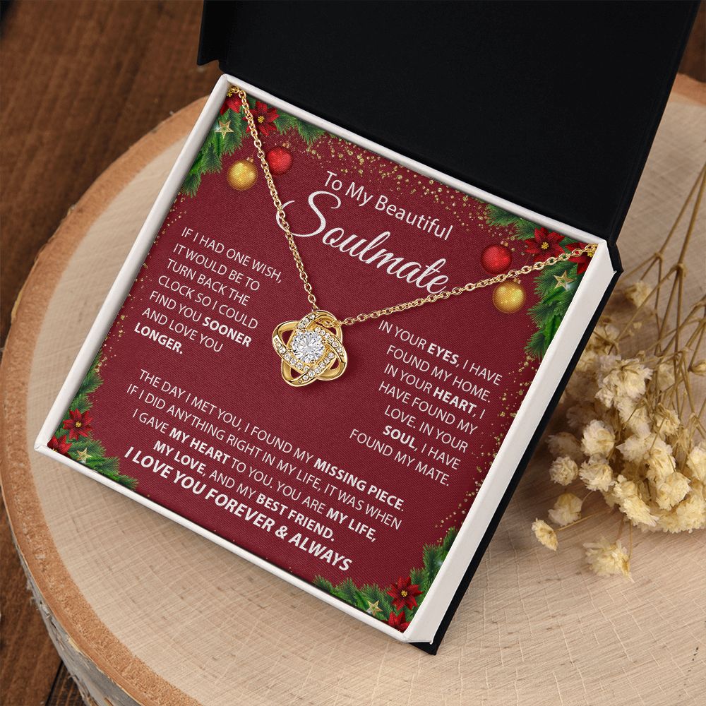 Beautiful Soulmate - I Love You Forever & Always - Love Knot Necklace