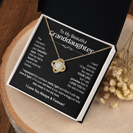Granddaughter - I Love You Always & Forever - Love Knot Necklace - Charming Present