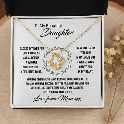 To My Beautiful Daughter - My Proudest Moment - Necklace SO144Tv2 - Charming Present
