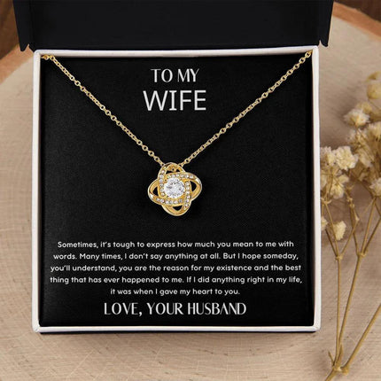 Husband Wife - How Much You Mean To Me - Love Knot Necklace - Charming Present