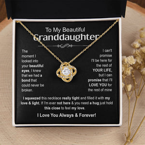 Granddaughter - I Love You Always & Forever - Love Knot Necklace