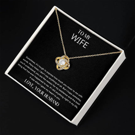 Husband Wife - How Much You Mean To Me - Love Knot Necklace - Charming Present