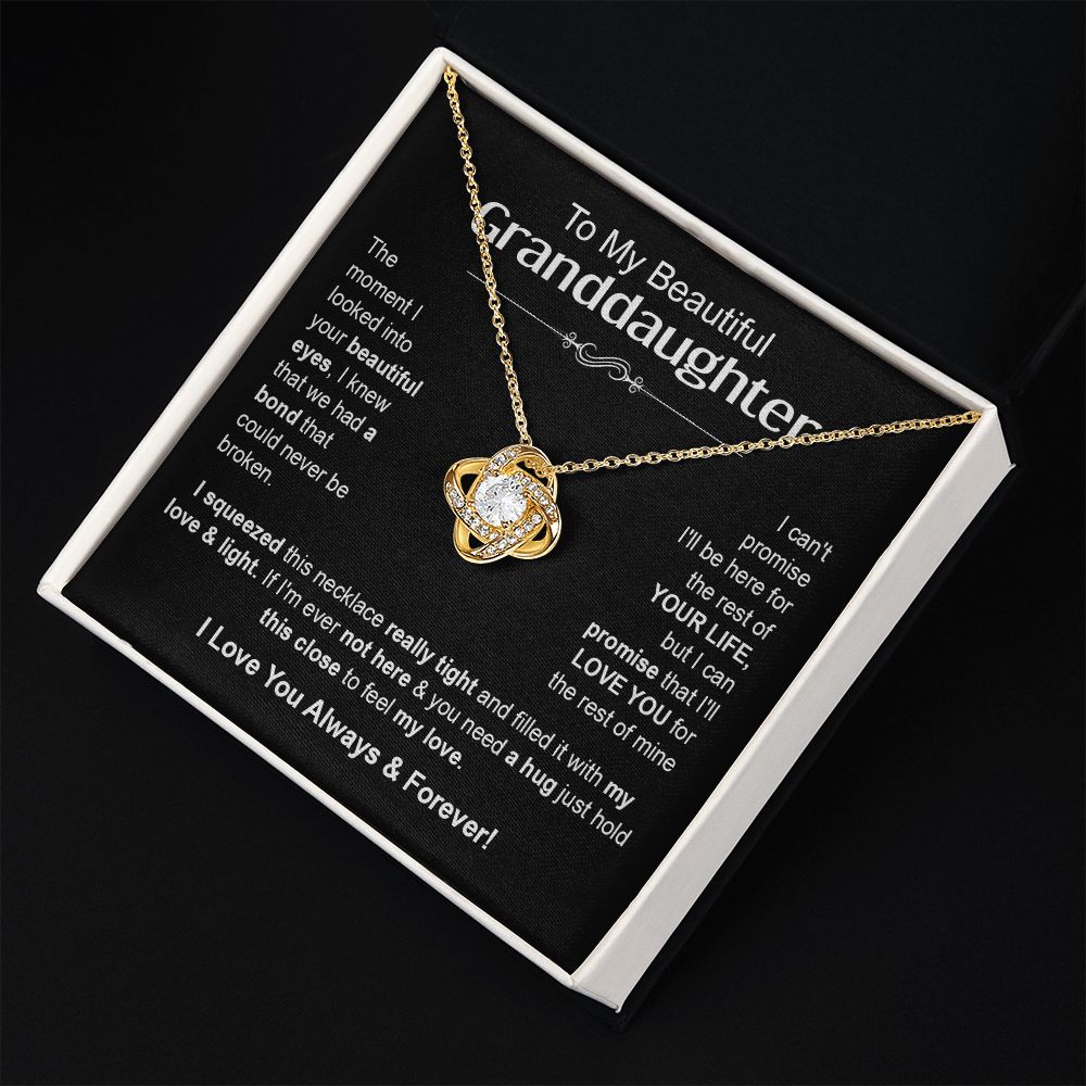 Granddaughter - I Love You Always & Forever - Love Knot Necklace