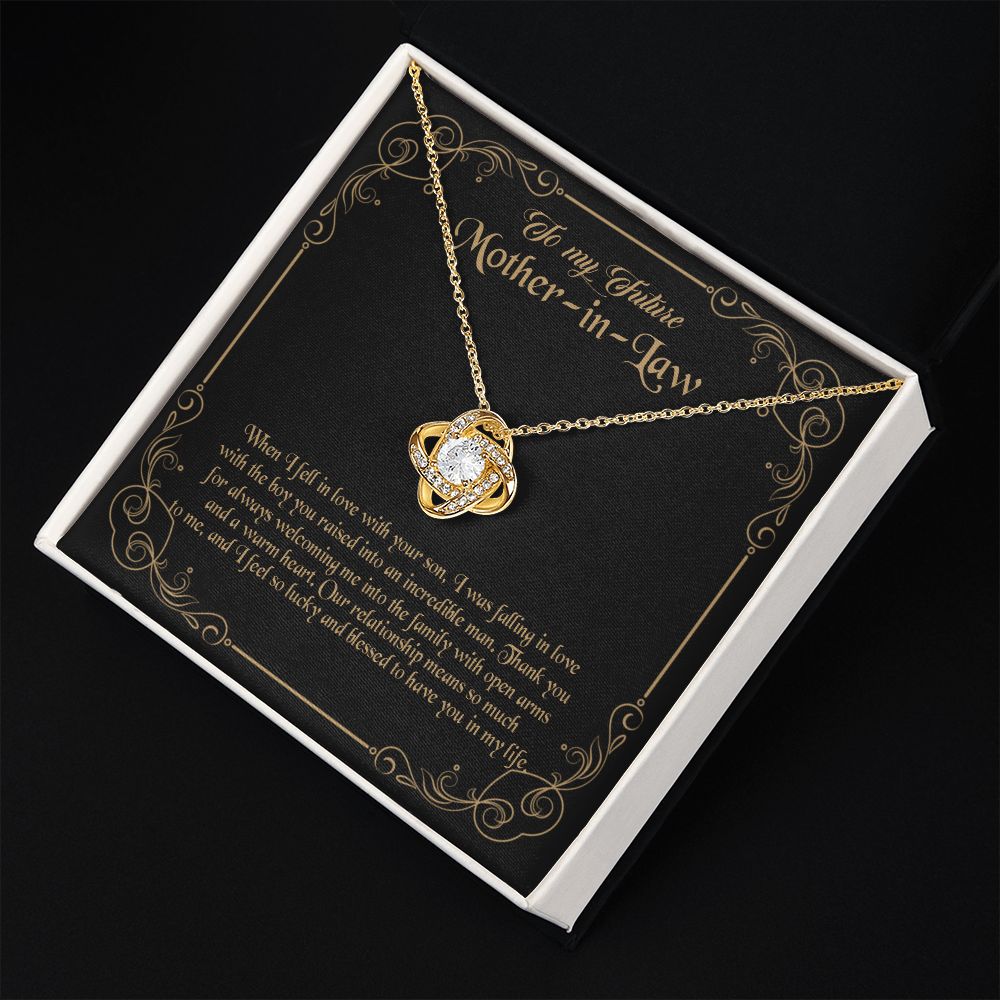 Future Mother In Law - Thank You For Always Welcoming Me - Love Knot Necklace
