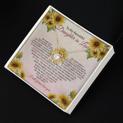 Daughter In Law - I Will Forever Love You - Love Knot Necklace - Charming Present
