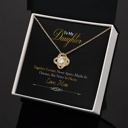To My Daughter - Together Forever - Love Knot Necklace SO156V - Charming Present