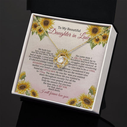 Daughter In Law - I Will Forever Love You - Love Knot Necklace - Charming Present