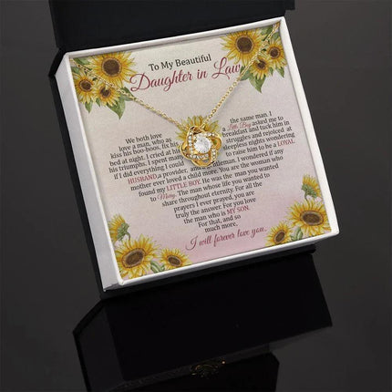 Daughter In Law - I Will Forever Love You - Love Knot Necklace - Charming Present