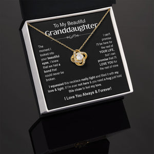 Granddaughter - I Love You Always & Forever - Love Knot Necklace