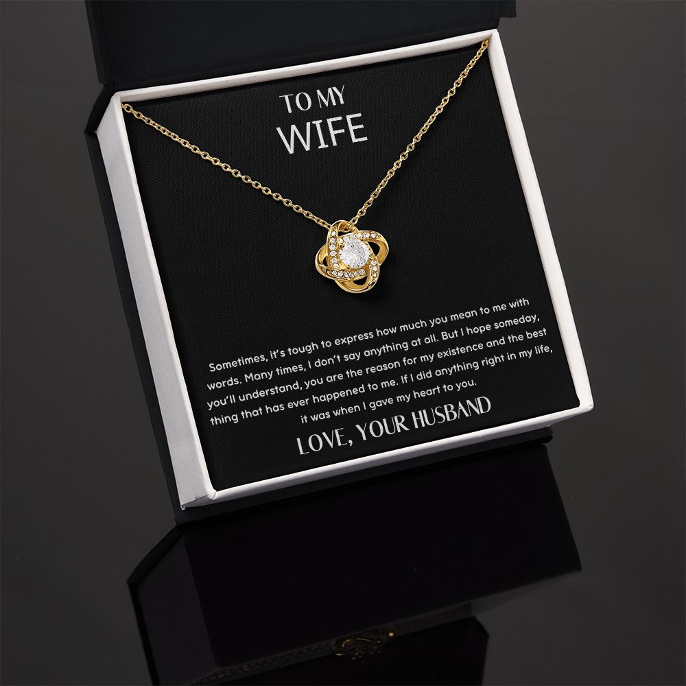 Husband Wife - How Much You Mean To Me - Love Knot Necklace