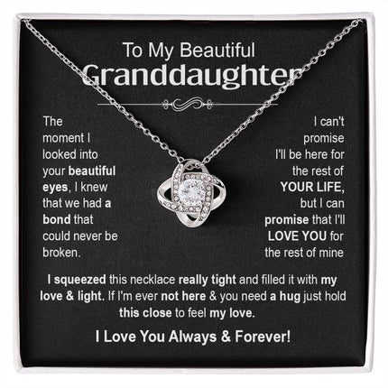 Granddaughter - I Love You Always & Forever - Love Knot Necklace - Charming Present