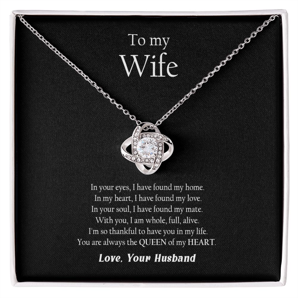 Husband Wife - Thankful To Have You In My Life - Love Knot Necklace