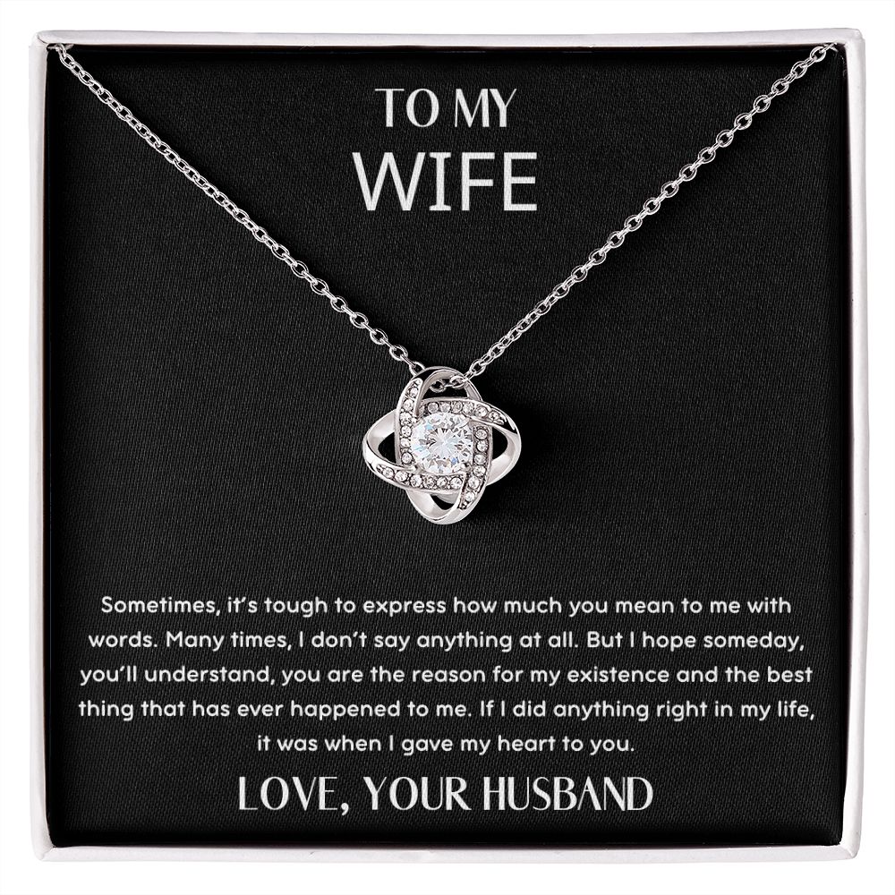 Husband Wife - How Much You Mean To Me - Love Knot Necklace