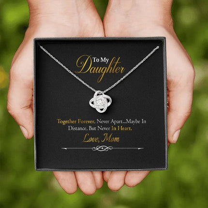 To My Daughter - Together Forever - Love Knot Necklace SO156V - Charming Present