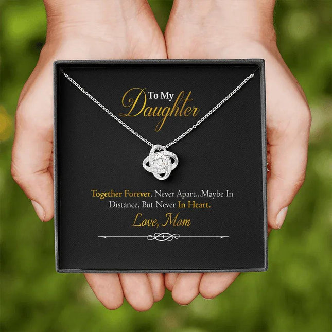 To My Daughter - Together Forever - Love Knot Necklace SO156V - Charming Present