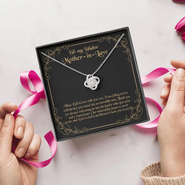 Future Mother In Law - Thank You For Always Welcoming Me - Love Knot Necklace - Charming Present
