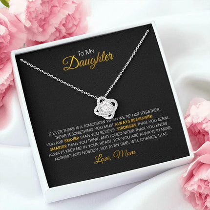 To My Daughter - You Are Always In Mine - Love Knot Necklace SO152V - Charming Present