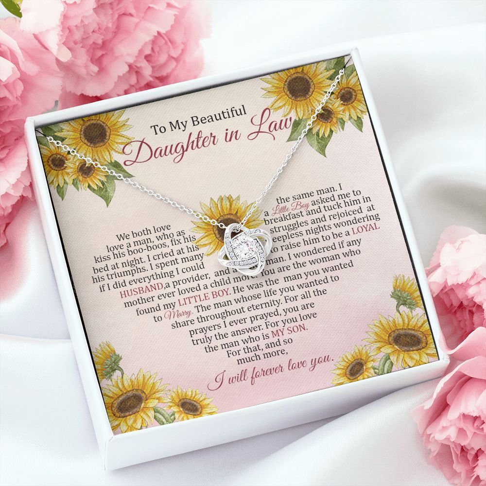Daughter In Law - I Will Forever Love You - Love Knot Necklace