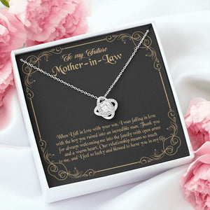 Future Mother In Law - Thank You For Always Welcoming Me - Love Knot Necklace