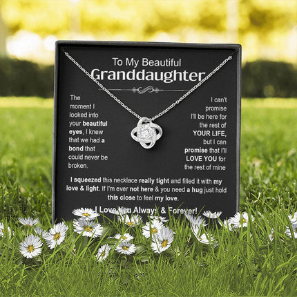 Granddaughter - I Love You Always & Forever - Love Knot Necklace - Charming Present