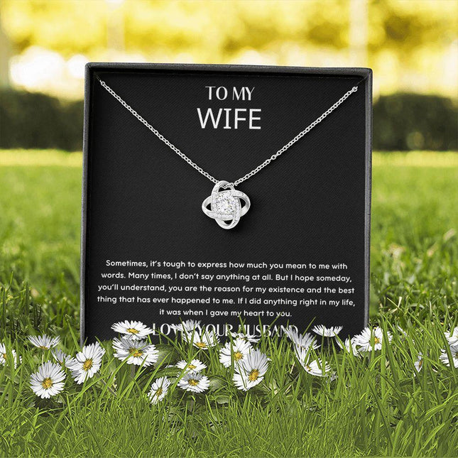Husband Wife - How Much You Mean To Me - Love Knot Necklace - Charming Present